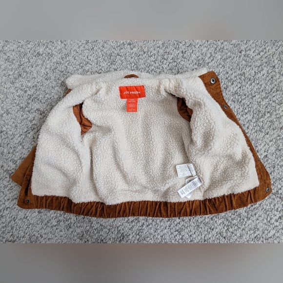 Joe Fresh Kid's (Size 2T) Brown Corduroy, Sherpa Lined, Bomber Jacket - Picture 7 of 14